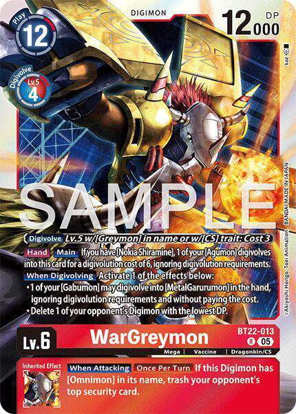 digimon wargreymon card WarGreymon [ST1-11] (Event Pack) [Starter Deck: Gaia Red Promos] – Black  Swamp Games