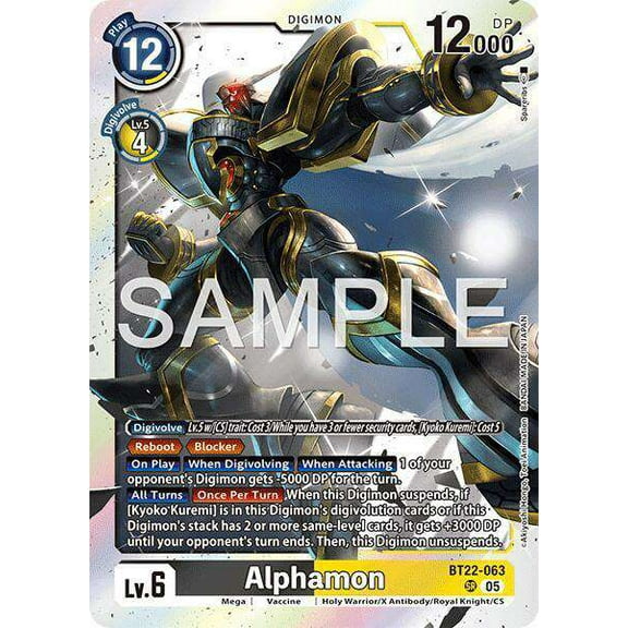 Digimon Cyber Eden Super Rare Alphamon BT22-063