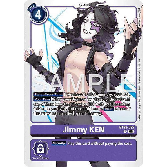 Digimon Cyber Eden Uncommon Jimmy KEN BT22-092