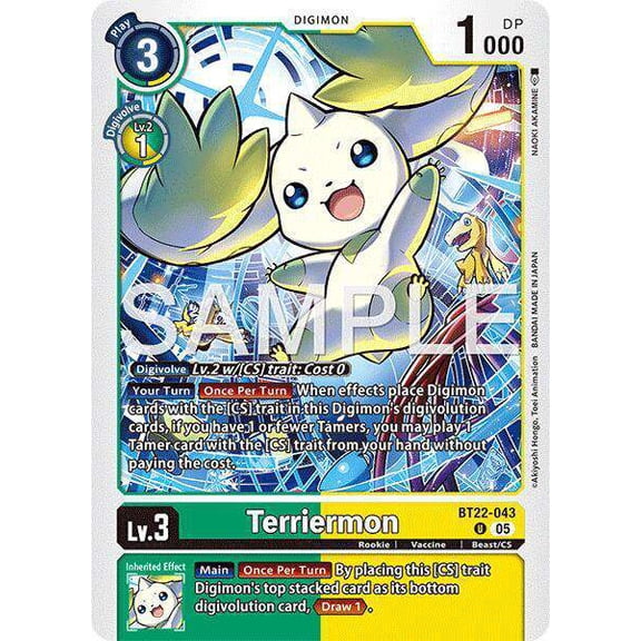 Digimon Cyber Eden Uncommon Terriermon BT22-043