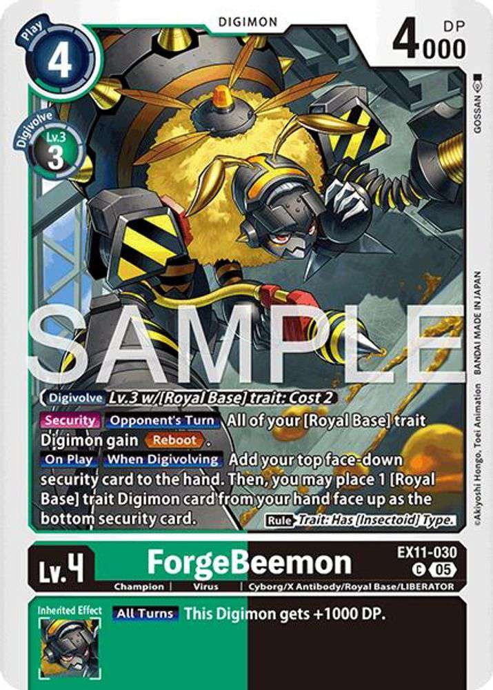 Forgebeemon Digimon Dawn of Liberator Common ForgeBeemon EX11-030 - Walmart.com