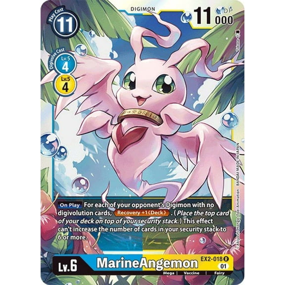 Digimon Digital Hazard Rare MarineAngemon EX2-018