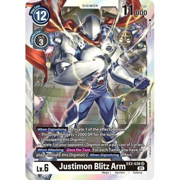 Digimon Digital Hazard Super Rare Justimon Blitz Arm EX2-038