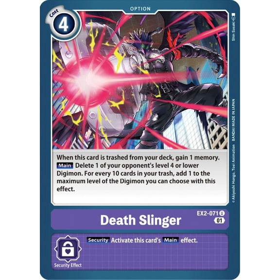 Digimon Digital Hazard Uncommon Death Slinger EX2-071