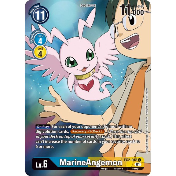Digimon Digital Hazards Rare MarineAngemon EX2-018 (Alternate Art)