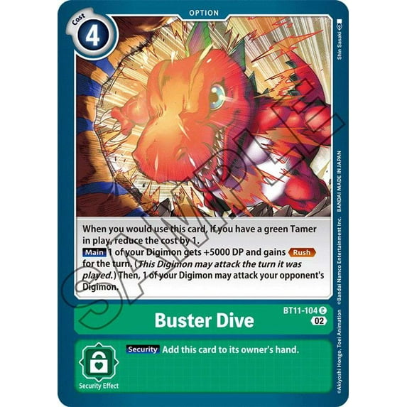 Digimon Dimensional Phase Common Buster Dive BT11-104