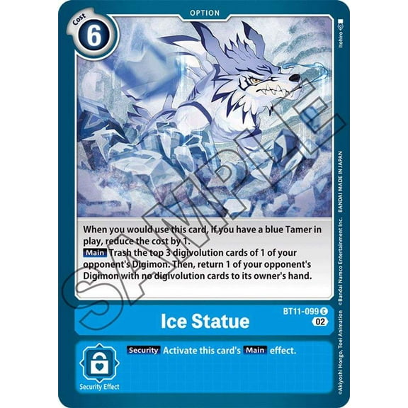 Digimon Dimensional Phase Common Ice Statue BT11-099