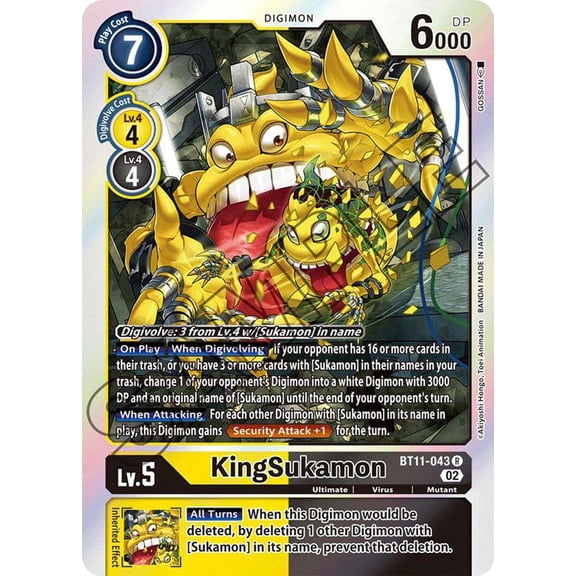 Digimon Dimensional Phase Rare KingSukamon BT11-043