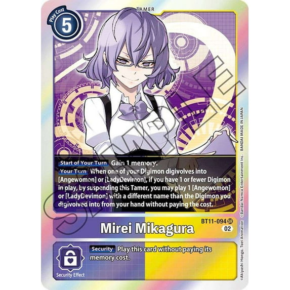 Digimon Dimensional Phase Super Rare Mirei Mikagura BT11-094