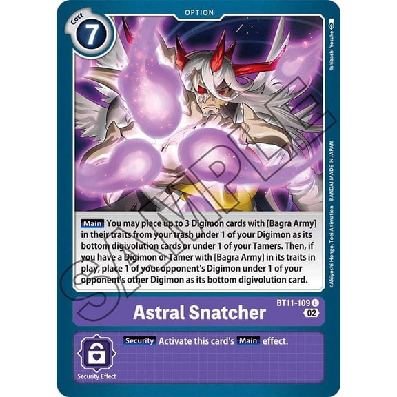 Digimon Dimensional Phase Uncommon Astral Snatcher BT11-109