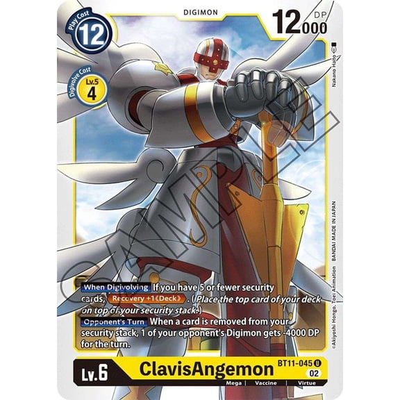 Digimon Dimensional Phase Uncommon ClavisAngemon BT11-045