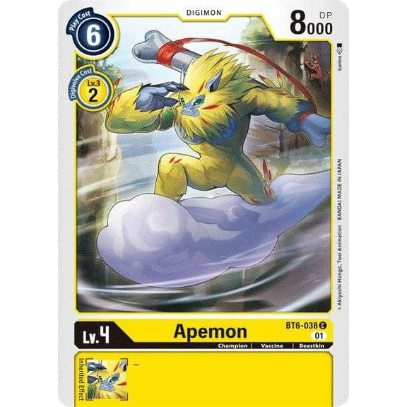 Digimon Double Diamond Common Apemon BT6-038