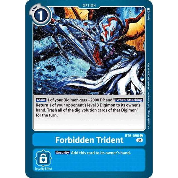 Digimon Double Diamond Common Forbidden Trident BT6-096
