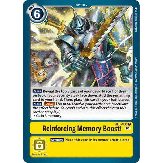 Digimon Double Diamond Common Reinforcing Memory Boost! BT6-100