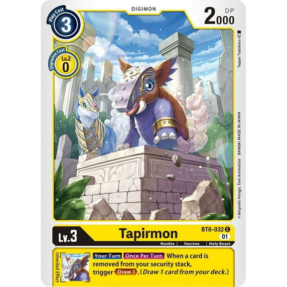 Digimon Double Diamond Common Tapirmon BT6-032
