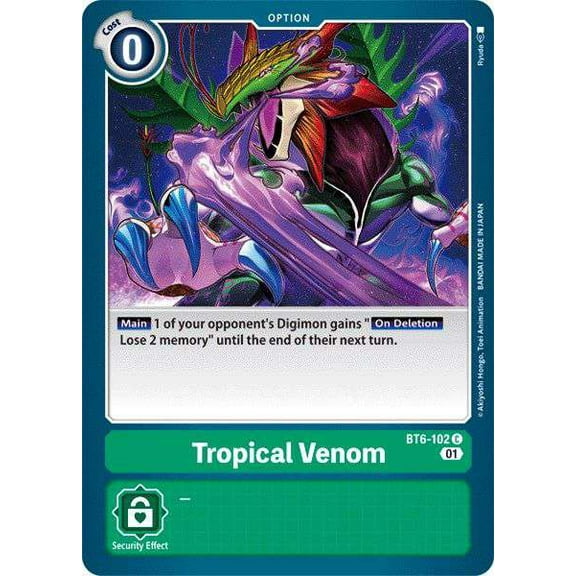 Digimon Double Diamond Common Tropical Venom BT6-102