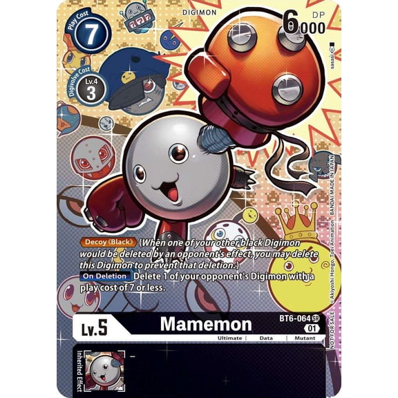 Digimon Double Diamond Super Rare Mamemon BT6-064 (Alternate Art)