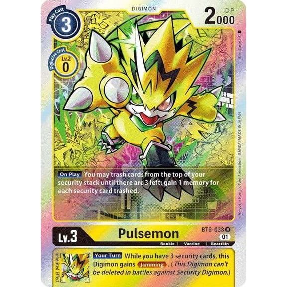 Digimon Double Diamond Rare Pulsemon BT6-033