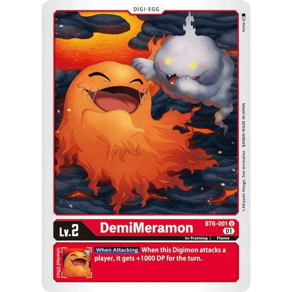 Digimon Double Diamond Uncommon DemiMeramon BT6-001