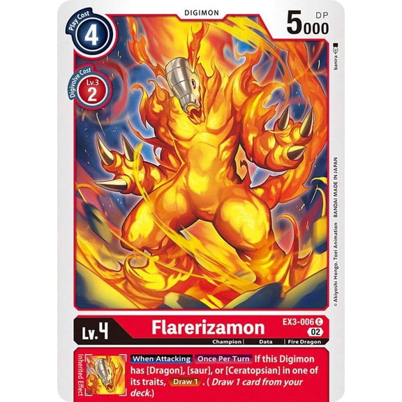 Digimon Draconic Roar Common Flarerizamon EX3-006