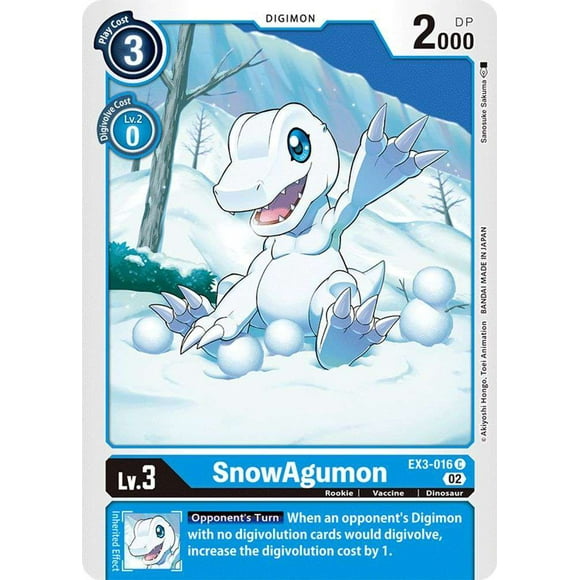 Digimon Draconic Roar Common SnowAgumon EX3-016