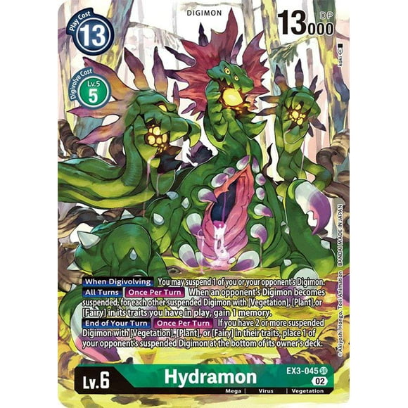 Digimon Draconic Roar Super Rare Hydramon EX3-045 (Alternate Art)