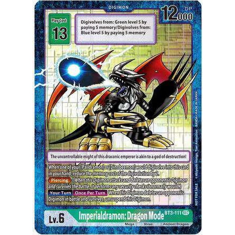 Digimon Draconic Roar Secret Rare Imperialdramon: Dragon Mode BT3-111  (Alternate Art) - Walmart.com