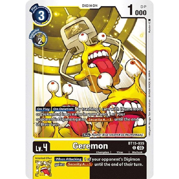 Digimon Exceed Apocalypse Common Geremon BT15-035
