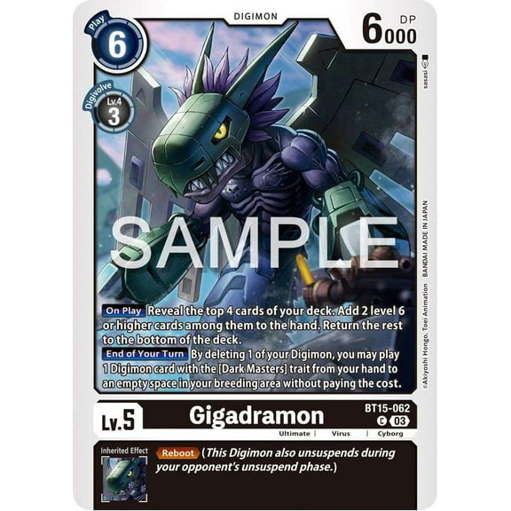 Digimon Exceed Apocalypse Common Gigadramon BT15-062