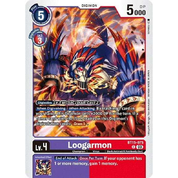 Digimon Exceed Apocalypse Common Loogarmon BT15-075