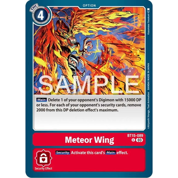 Digimon Exceed Apocalypse Common Meteor Wing BT15-089