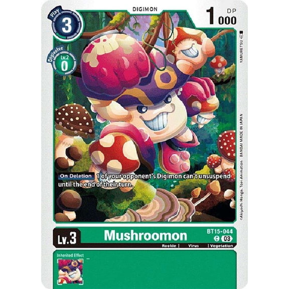Digimon Exceed Apocalypse Common Mushroomon BT15-044