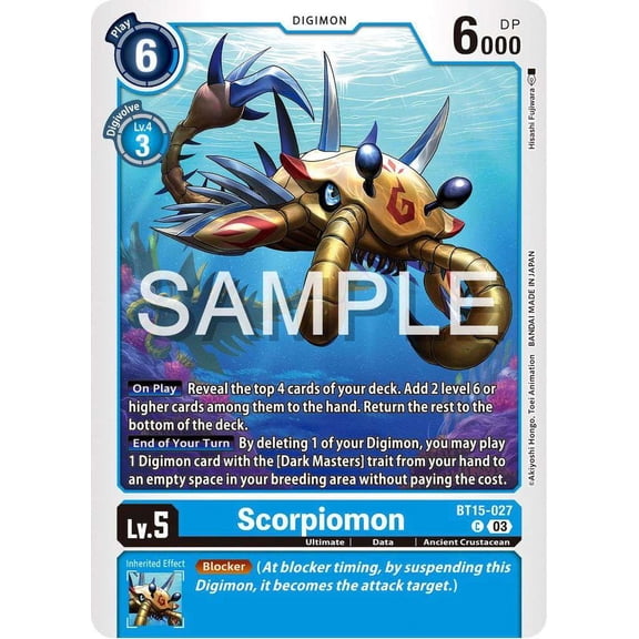 Digimon Exceed Apocalypse Common Scorpiomon BT15-027