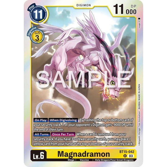 Digimon Exceed Apocalypse Rare Magnadramon BT15-042