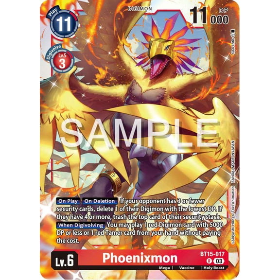 Digimon Exceed Apocalypse Rare Phoenixmon BT15-017