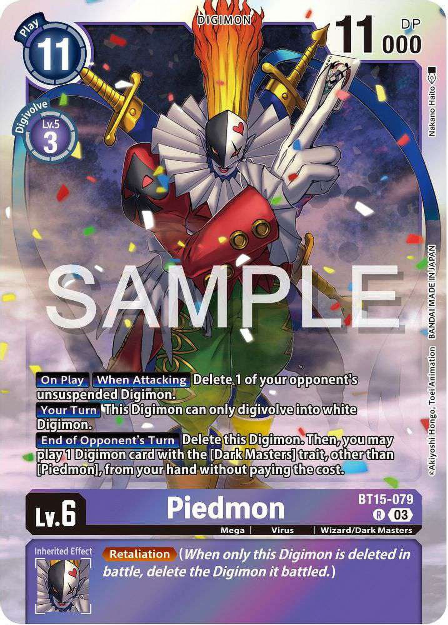 Digimon Exceed Apocalypse Rare Piedmon BT15-079 - Walmart.com