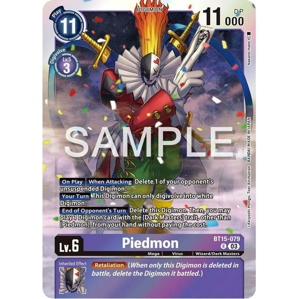 プレストマン Digimon Exceed Apocalypse Rare Piedmon BT15-079 - Walmart