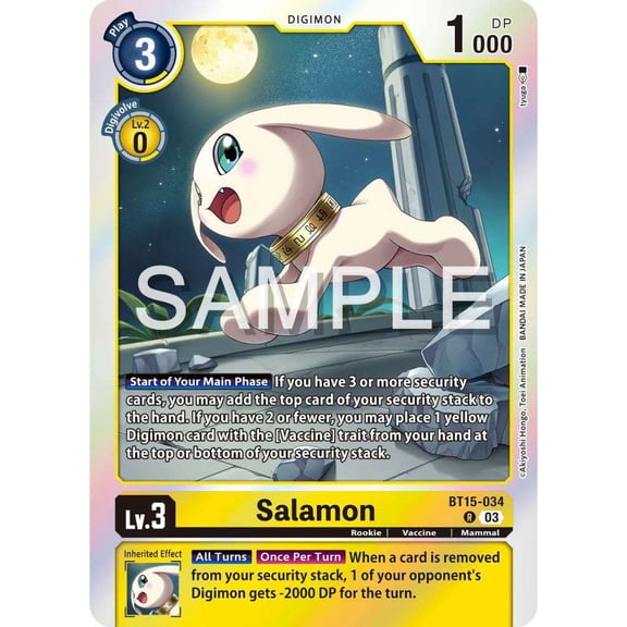 Digimon Exceed Apocalypse Rare Salamon BT15-034