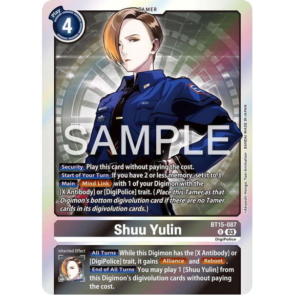Digimon Exceed Apocalypse Rare Shuu Yulin BT15-087