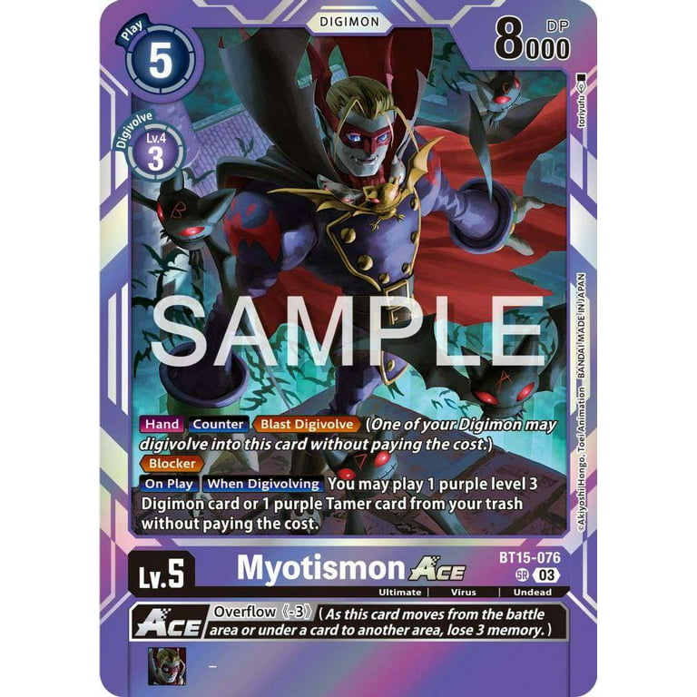 Digimon Exceed Apocalypse Super Rare Myotismon Ace BT15-076