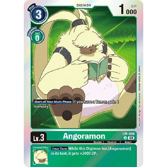 Digimon Exceed Apocalypse Uncommon Angoramon LM-008 (English Exclusive)