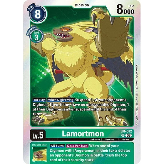 Digimon Exceed Apocalypse Uncommon Lamortmon LM-012 (English Exclusive)