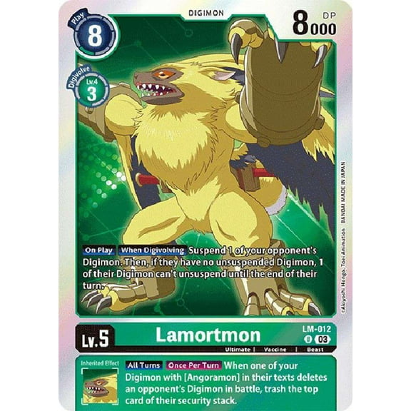 Digimon Exceed Apocalypse Uncommon Lamortmon LM-012 (English Exclusive)