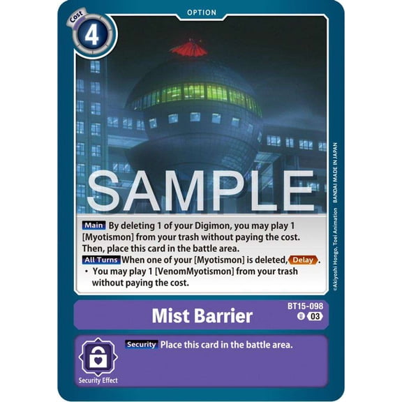 Digimon Exceed Apocalypse Uncommon Mist Barrier BT15-098
