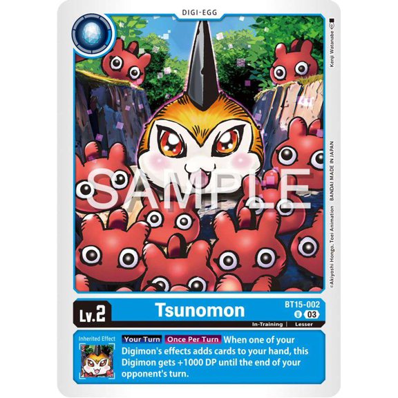 Digimon Exceed Apocalypse Uncommon Tsunomon BT15-002