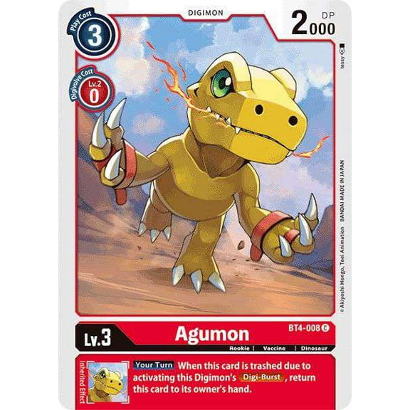 Digimon Great Legend Common Agumon BT4-008