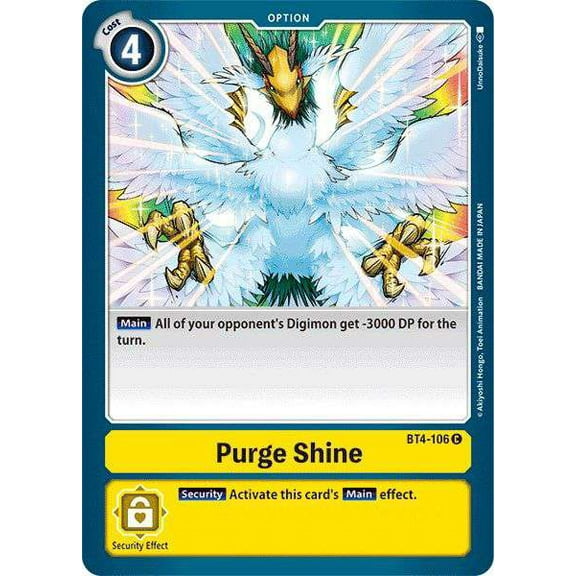 Digimon Great Legend Common Purge Shine BT4-106