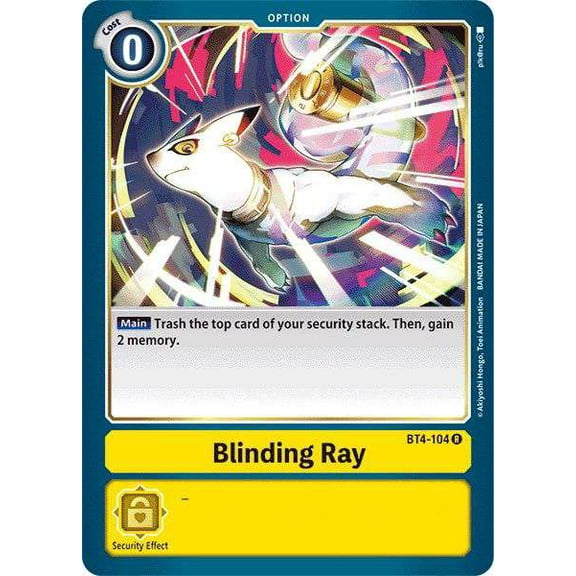 Digimon Great Legend Rare Blinding Ray BT4-104