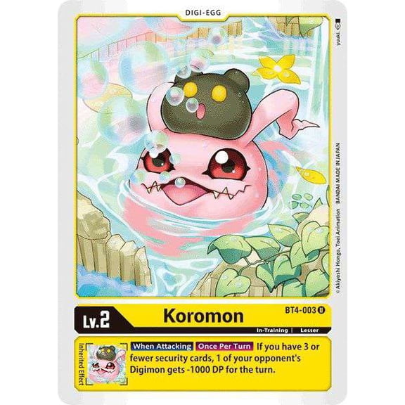 Digimon Great Legend Uncommon Koromon BT4-003