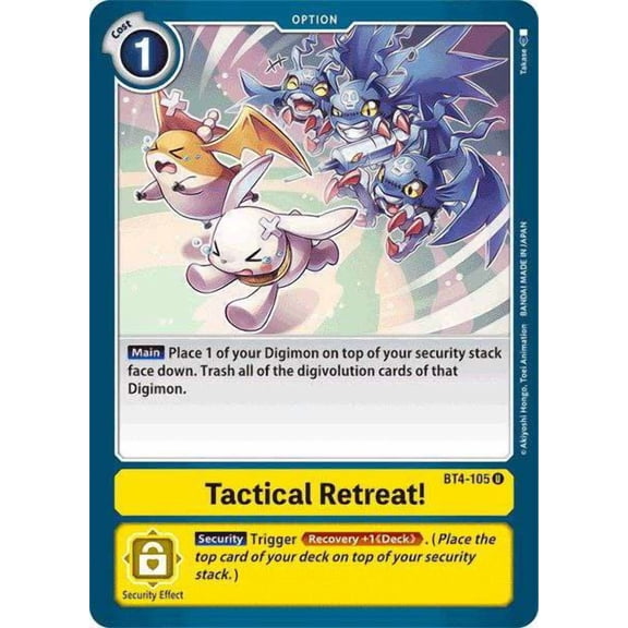 Digimon Great Legend Uncommon Tactical Retreat! BT4-105